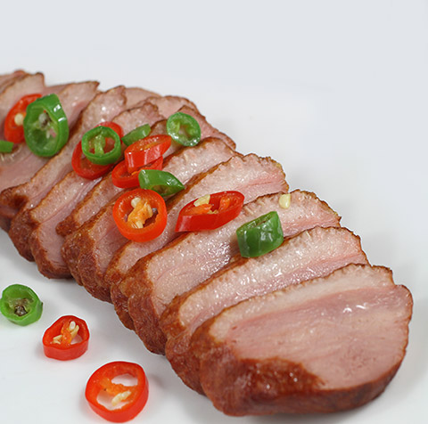 catch seafood black pepper smoked duck breast